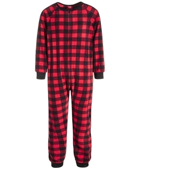 Matching Toddler, Little & Big Kids 1-Pc. Red Check  Family Pajamas Red 2T-3T - Picture 4 of 12